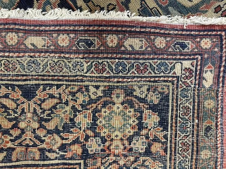 Majestic 1900-1910 Sarouk Farahan with a special color palette that suits interior designers and rug aficionados with great taste. The size is 8’9” x 11’ 6”. For an indoors video of the  ...