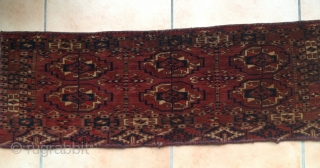 Antique Tekke torba * very lustrous wool * very nice colours * excellent condition * Size: 27 x 76 cm
             