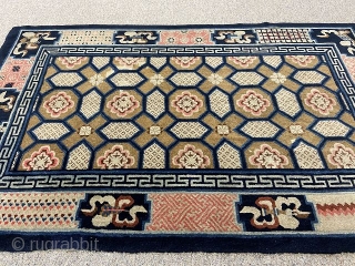 Antique Decorative Chinese Rug,  204x126 cm in top condition.                       