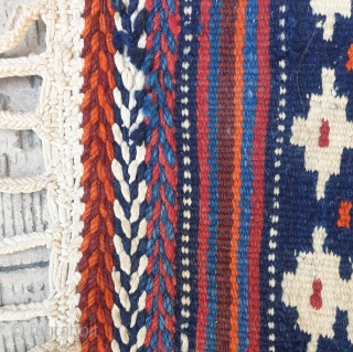 This is an Afshar kilim from Darab city , Darab is a border city between Qashqai's area and Afshar tribe area , there are similarities between Qashqai designs and Afshar traditions in  ...