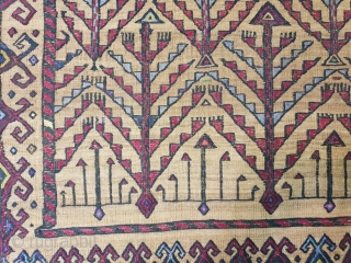 Baluch sofreh , with amazing tree design
Patterns are needlework
Circa 1950, 145 * 150 cm
collectors  most wanted
                