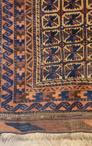 Balouch prayer rug almost in a good condition,circa 1900
Shiny wool , size 122 * 88 cm                 