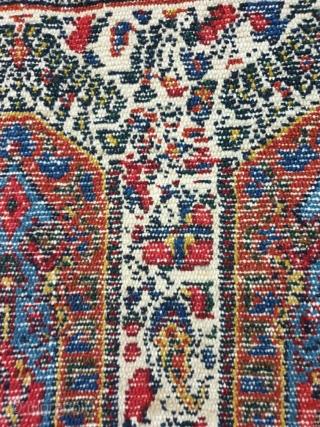 A symmetrically knotted Kurdi rug
From sanandaj,
the field design is composed of repeat made up from buteh pattern,more typically found in kerman rugs
its colors are so sharp,monochromatic blue in excellent condition,cotton foundation,
Measuring   ...