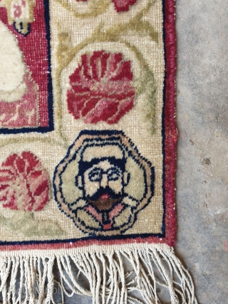 kerman rug,circa 1880
70 * 57 cm, patterns are embossed 
                       