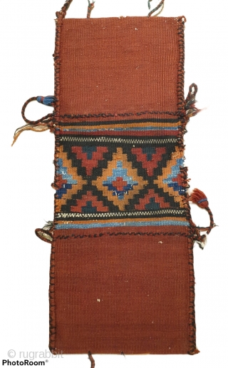 Iconic small afshar khorjin , has been made for chief of the clan , circa 1920 , size 78 * 30 cm           