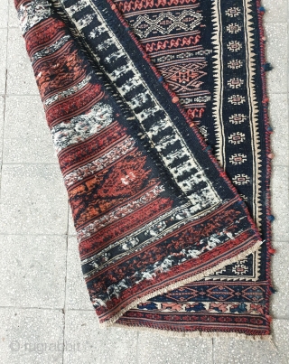 Antique Afshar kilim with Intricate fine weaving, naturally dyed 
Early 20th century , size 222 * 122 cm, excellent condition             