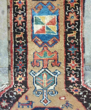 Seldom Kurdish piled rug,utility cover,aged 80 years
96 * 41 cm                       