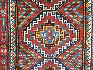 Wool foundation rug from kurds of quchan region , northeast of iran , brilliant shiny colors , glossy wool
 circa 1920 , the rug has a very soft touch
Size 275 * 142  ...