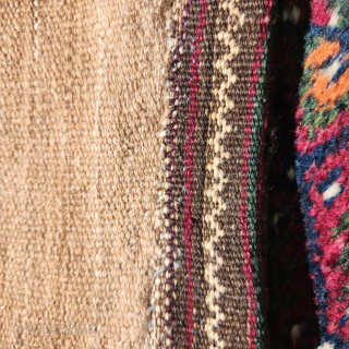 Baluch balisht pillow bag, early 20c and in m.i.n.t. condition! 

Measuring 78x40cm, this striking bag has full pile with natural dyes and soft wool. Kilim ends and original back. Goathair selvedge and  ...