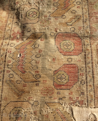 Ottoman Silk Prayer Rug 186 cm * 126 cm 
Conserved face down, with damage and wear but mostly complete 
Pay PayPal or BACS transfer   postage included   for UK  ...