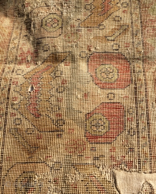 Ottoman Silk Prayer Rug 186 cm * 126 cm 
Conserved face down, with damage and wear but mostly complete 
Pay PayPal or BACS transfer   postage included   for UK  ...