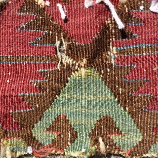 Anatolian kilim fragment 35 * 14 centimetres
great colours good study piece, all wool
Pay PayPal or BACS transfer   postage included   for UK only  
     