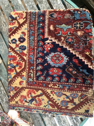 Anatolian Khula rug fragment 50*59 cm circa 1800
fabulous rich colours and lustrous pile
conserved round the edges
Pay PayPal or BACS transfer   postage included   for UK only  
  