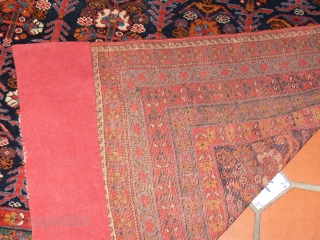 REF 1439 Antique Afshar rug of venerable age and fine quality. 6'11 x 5'9 - 210 x 174
Full pile of excellent soft wool.  Elaborate kelim ends have been conserved.   