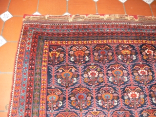 1438 Antique Afshar. 6'11 x 5'9 - 210 x 174. In full, pile kelim ends worn and conserved
no other restoration             