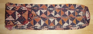Yomud scissor or spindle bag embroidered in wool.  Circa 1900 natural dyes and in excellent condition                