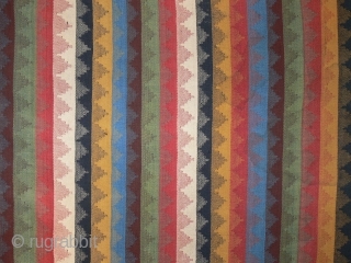 Ref 1419  South West Persian Qashqai twill weave known as Moj. Nineteenth century all intense colours about 8' x 5'            