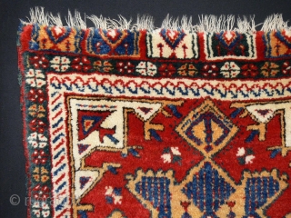 ref 1321 Dazkiri yastik, mid nineteenth century full pile with brilliant natural colours. 2'6 x 2'2 - 77 x 65
www.purdon.com             