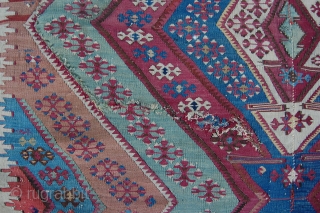 Very pretty Fine Antique Malatya Reyhanli kilim 268 x 142 cm (8ft 11" x 4ft 9")  2nd half 19th century. All natural dyestuffs. Condition: according to age and usage, several places  ...