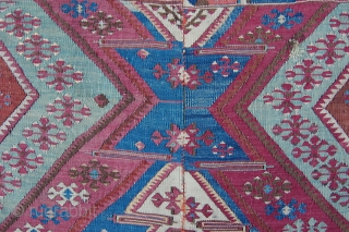 Very pretty Fine Antique Malatya Reyhanli kilim 268 x 142 cm (8ft 11" x 4ft 9")  2nd half 19th century. All natural dyestuffs. Condition: according to age and usage, several places  ...