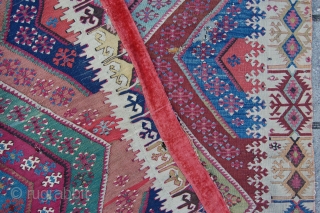 Very pretty Fine Antique Malatya Reyhanli kilim 268 x 142 cm (8ft 11" x 4ft 9")  2nd half 19th century. All natural dyestuffs. Condition: according to age and usage, several places  ...