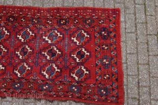 antique middle Amu Darya tribal Ersari Turkoman chuval 171 x 96 cm (5ft 8" x 3ft 2") mid 19th century. All natural dyes. Condition: good, evenly medium to low pile with minor  ...