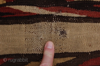 Antique South Caucasian Pallas kilim, 273 x 159 cm (9ft 1" x 5ft 4") mid to 3rd quarter 19th century. All natural dyestuffs, overall good condition as found, original braided top and  ...