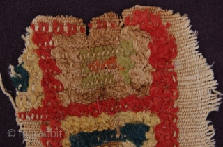 Ancient Coptic piled(!) textile fragment 11 x 8 cm (4.5" x 3") 1st till 6th century AD part of a purchased private collection          