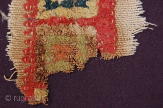 Ancient Coptic piled(!) textile fragment 11 x 8 cm (4.5" x 3") 1st till 6th century AD part of a purchased private collection          