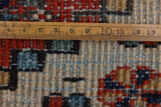 rare small size Heriz poshti 110 x 70 cm (3ft 8" x 2ft 4") 1st part 20th century all natural dyes condition: good, medium to low pile (minor wear, see pics, original  ...