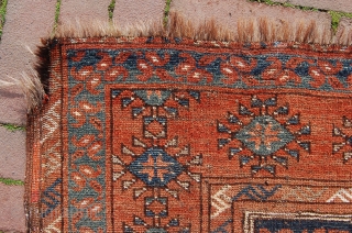 Antique inscribed and dated "1212" tribal Ersari Turkoman prayer rug  4ft x 3ft 1" (121 x 93 cm)              