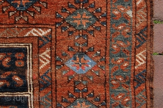 Antique inscribed and dated "1212" tribal Ersari Turkoman prayer rug  4ft x 3ft 1" (121 x 93 cm)              