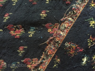 Persian moon shawl fragment panel, 19th century                          