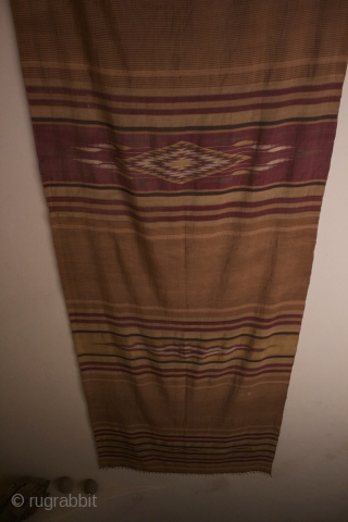 This is a Syrian textile that is 11 ft. long and 32 inches wide.  It is  very finely woven silk and in good condition although there are some very tiny  ...