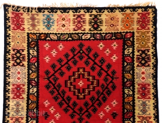 Balkan kilim, 'Sarkoy' Bulgaria, 280 x 148 Cm. 
9.3 ft. x 5 ft. 19th century. No holes. 

Sarkoy is a name invented by traders to depict Balkan Kilims made under Ottoman rule  ...