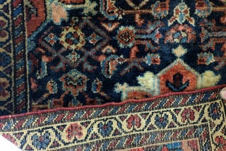 Fine old Sarough, 80 years, 70 x 80 Cm. 2.3 ft. x 2.6 ft. 
Kilim ending wool on wool.              