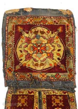 Antique saddle bag, original, turkish, 1900, 135 x 48 Cm. 4.5 ft. x 1.6 ft. 
                 