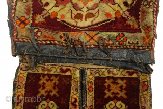 Antique saddle bag, original, turkish, 1900, 135 x 48 Cm. 4.5 ft. x 1.6 ft. 
                 