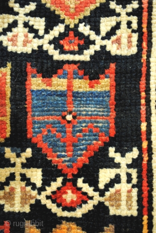 Small rug or bag face, North Iran. 
95 x 90 Cm. 3 ft.2 inch x 3 ft.                