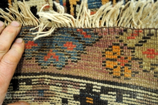 Small rug or bag face, North Iran. 
95 x 90 Cm. 3 ft.2 inch x 3 ft.                