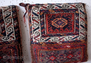 two pillows made out of a double bag. 
Afshar. 35 x 35 cm. 
                   