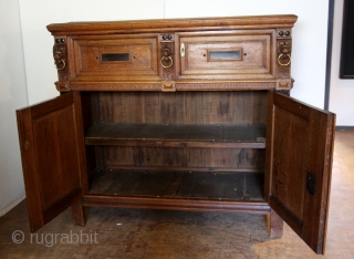 Fine Dutch 17th century Zeeuwse 'Kast', 4 doors cabinet from the south Dutch provence Zeeland ( Sealand) 
Beautiful and original blond oak wit ebony. 
Intarsia technique. see details. Two pars, In an  ...