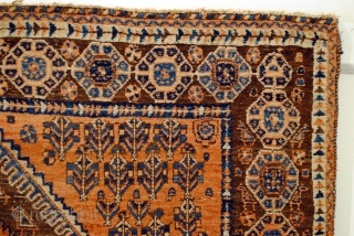 Afshar. Antique. Natural dye. Wool on wool. 
184 x 160 cm. 6.1 ft. x 5.3 ft.                 