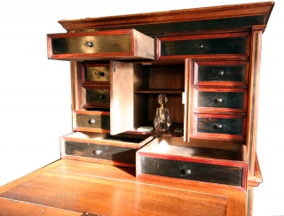 ( Kunst Kabinet - Art Kabinet) my mistake, it is a much more rare writing desk  - late 17th century, Dutch.
Oak and ebony. Used to store small art collections. 
high 156  ...