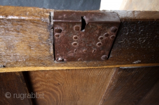 Chest, Dutch, early 18th century. Blond Oak with a great patina. 
Long 128 Cms. 4 ft 3 inch high 64 Cms 2 ft 2 inch. 
       