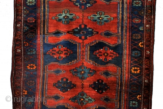 Koerdish long rug, Kelardasht. Prov. Mazandaran. 
Perfect condition. Original sides and headings. 
305 x 157 Cm. high pile, great gloss. 
            