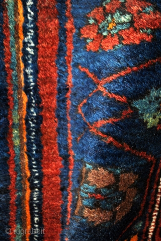 Koerdish long rug, Kelardasht. Prov. Mazandaran. 
Perfect condition. Original sides and headings. 
305 x 157 Cm. high pile, great gloss. 
            