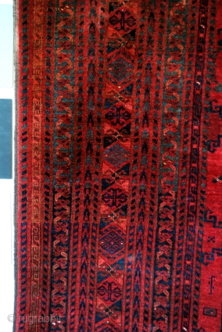 Bouchara, Bokhara, Bochara, Antique Ersari Turken Carpet. 
255 x 365 cm. 
Twentieth Century 

Bouchara is the name of the town where carpet weavers sell their work 
since centuries. Bokhara, Bouchara means Lucky  ...