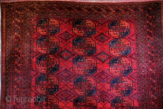 Bouchara, Bokhara, Bochara, Antique Ersari Turken Carpet. 
255 x 365 cm. 
Twentieth Century 

Bouchara is the name of the town where carpet weavers sell their work 
since centuries. Bokhara, Bouchara means Lucky  ...