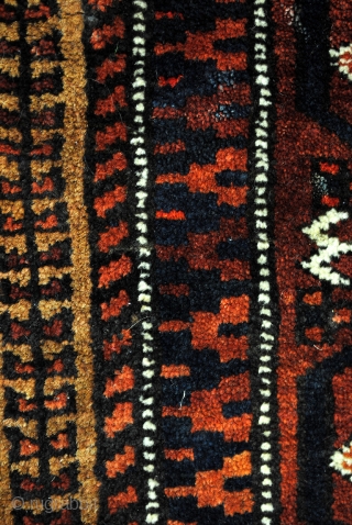 Fine Baluch, Camel ground field. 
Beautiful glow! 
180 x 80 Cm. 6 feet x 2.6 feet. 
Perfect condition. 
All natural dyes. 
           